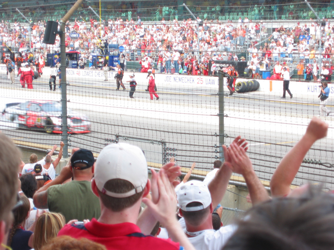 Brickyard 2003 40 - Harvick massive burnout 2