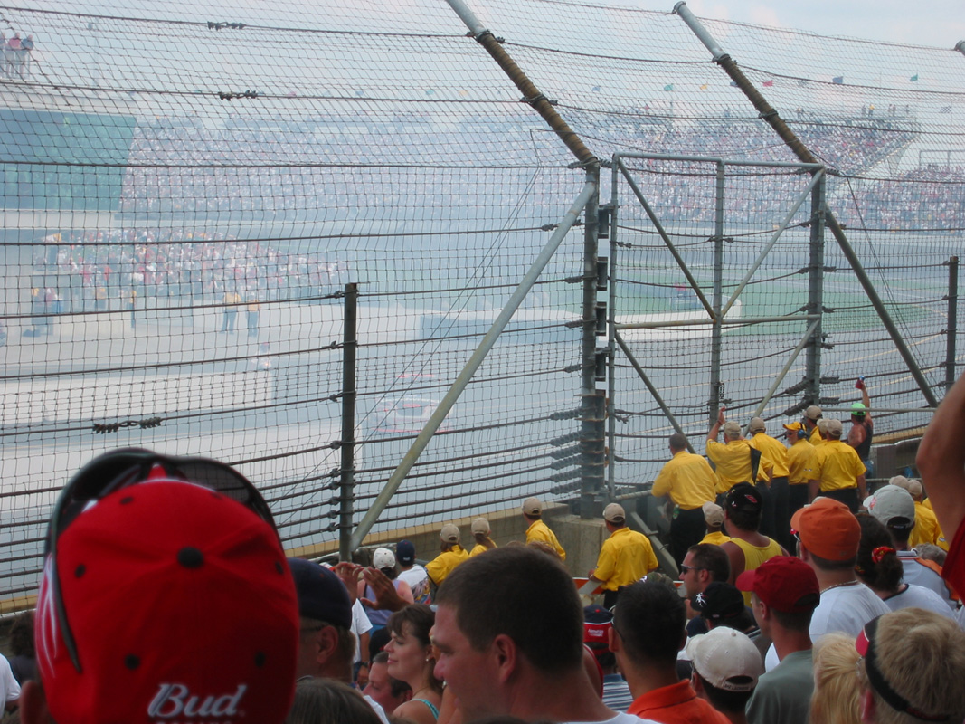 Brickyard 2003 42 - Harvick in smoke